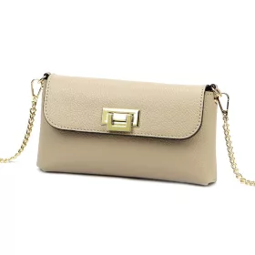    Dámska kožená kabelka Luka 25-001 DOLLARO béžovej farby 22 x 12,5 x 6 cm