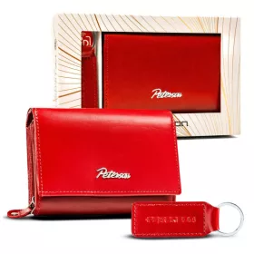    Dámska kožená peňaženka Peterson PTN SET-D-02-KCS červená 12,5 x 8,5 x 3,5 cm