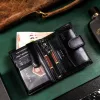  Pánska kožená peňaženka Peterson PTN SET-M-1542L-KCS čierna 13 x 9 x 3,3 cm