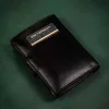  Pánska kožená peňaženka Peterson PTN SET-M-1542L-KCS čierna 13 x 9 x 3,3 cm