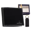  Pánska kožená peňaženka Peterson PTN SET-M-N994-GVT čierna 12,5 x 9,5 x 2 cm