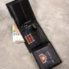  Pánska kožená peňaženka Peterson PTN SET-M-N994-GVT čierna 12,5 x 9,5 x 2 cm