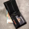  Pánska kožená peňaženka Peterson PTN SET-M-N994-GVT čierna 12,5 x 9,5 x 2 cm