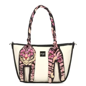    Dámska kožená kabelka cez rameno EGO ES0309WF 020026WL béžová 33 x 8 x 26 cm