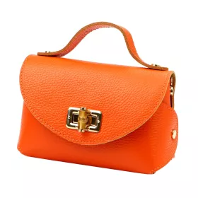    Dámska kožená kabelka Luka 26-106 DOLLARO oranžová 19 x 13 x 9 cm