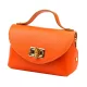  Dámska kožená kabelka Luka 26-106 DOLLARO oranžová 19 x 13 x 9 cm