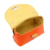  Dámska kožená kabelka Luka 26-106 DOLLARO oranžová 19 x 13 x 9 cm