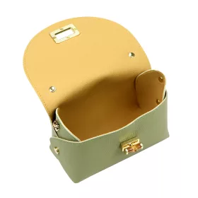    Dámska kožená kabelka Luka 26-106 DOLLARO zelená 19 x 13 x 9 cm
