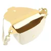  Dámska kožená kabelka cez rameno, crossbody, béžová Luka 25-049 D, rozmery 28 x 18 x 10 cm