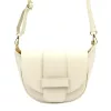 Dámska kožená kabelka cez rameno, crossbody, béžová Luka 25-049 D, rozmery 28 x 18 x 10 cm