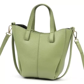    Dámska kožená kabelka Luka 26-124 DOLLARO zelená 24 x 21 x 10 cm
