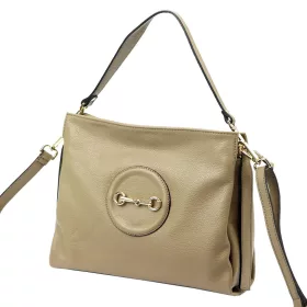    Dámska kožená kabelka Luka 20-043 DOLLARO v béžovej farbe 31 x 25 x 12 cm