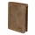  Pánska kožená peňaženka EL FORREST 859-07 hnedej farby 8,5 x 11,5 x 3 cm