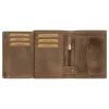  Pánska kožená peňaženka EL FORREST 859-07 hnedej farby 8,5 x 11,5 x 3 cm