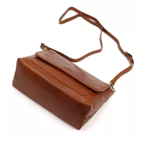    Dámska kožená kabelka cez rameno EL FORREST LB51-26 v koňakovej farbe 27 x 20 x 13 cm