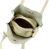  Dámska kožená kabelka cez rameno Luka 25-041 D krémovej farby 32 x 34 x 11 cm