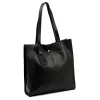 Dámska kožená kabelka cez rameno Luka 25-041 D čierna 32 x 34 x 11 cm