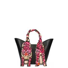    Dámska kožená kabelka cez rameno EGO ES0318WF 030026WL čierna 25 x 17 x 12 cm