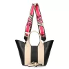  Dámska kožená kabelka cez rameno EGO ES0318WF 030026WL čierna 25 x 17 x 12 cm