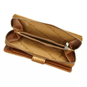    Dámska peňaženka Jennifer Jones 5280-2 z lakovanej kože žltej farby 16,5 x 9 x 3 cm