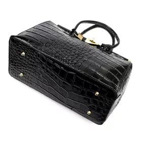    Dámska kožená kabelka Luka 26-002 čierna 35 x 26,5 x 15,5 cm