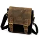  Pánska kabelka Wild AW-S22-MHC z čiernej látky a kože 22 x 22 x 7 cm