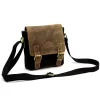  Pánska kabelka Wild AW-S22-MHC z čiernej látky a kože 22 x 22 x 7 cm
