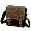  Pánska kabelka Wild AW-S22-MHC z čiernej látky a kože 22 x 22 x 7 cm