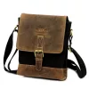  Pánska kabelka Wild AW-MN9-MHC, čierno-hnedá, z kože a látky, 25 x 21 x 7 cm