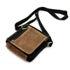 Pánska kabelka Wild AW-MN10S-MHC čierno-hnedá, koženo-látková 21 x 18 x 7 cm