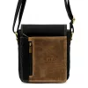 Pánska kabelka Wild AW-MN10S-MHC čierno-hnedá, koženo-látková 21 x 18 x 7 cm