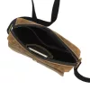  Pánska kabelka Wild AW-S02-MHC z čierno-hnedej látky a kože 22 x 21 x 7 cm