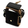  Pánska kabelka Wild AW-S02-MHC z čierno-hnedej látky a kože 22 x 21 x 7 cm