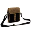  Pánska kabelka Wild AW-S02-MHC z čierno-hnedej látky a kože 22 x 21 x 7 cm