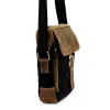  Pánska kabelka Wild AW-S02-MHC z čierno-hnedej látky a kože 22 x 21 x 7 cm