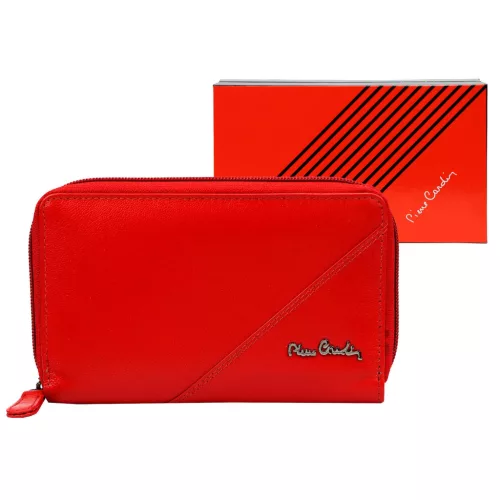 Dámska peňaženka Pierre Cardin TILAK161 2584 červená z hovädzej kože 16,5 x 10 x 2,5 cm