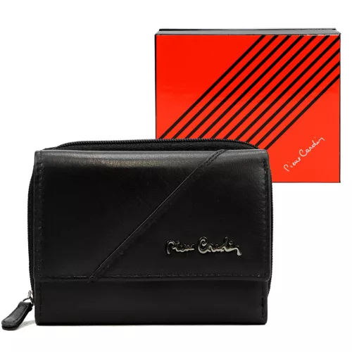  Dámska peňaženka Pierre Cardin TILAK161 36 čierna z hovädzej kože 11,5 x 8,5 x 3,5 cm