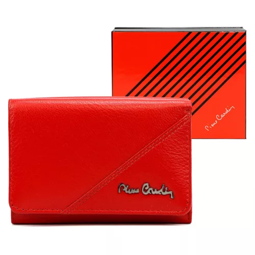  Dámska peňaženka Pierre Cardin TILAK161 1835 z hovädzej kože, červená, 11,5 x 8 x 3,3 cm
