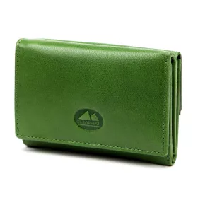    Dámska peňaženka z hovädzej kože EL FORREST 900-151 s RFID zelenou farbou 12 x 8 x 3 cm