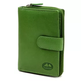    Dámska peňaženka z hovädzej kože EL FORREST 813-151 s RFID zelenou farbou 9,5 x 13,5 x 3,5 cm