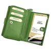  Dámska peňaženka z hovädzej kože EL FORREST 813-151 s RFID zelenou farbou 9,5 x 13,5 x 3,5 cm