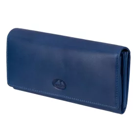    Dámska peňaženka z hovädzej kože EL FORREST 743-351 s RFID modrou farbou 18,5 x 9 x 3,5 cm