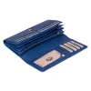  Dámska peňaženka z hovädzej kože EL FORREST 743-351 s RFID modrou farbou 18,5 x 9 x 3,5 cm