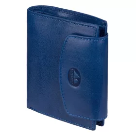    Dámska peňaženka z hovädzej kože EL FORREST 727-351 s RFID modrou farbou 12,5 x 10,5 x 3 cm