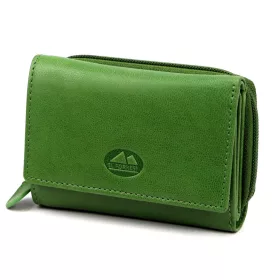    Dámska peňaženka z hovädzej kože EL FORREST 568-151 s RFID zelenou farbou 12,5 x 9 x 3,5 cm