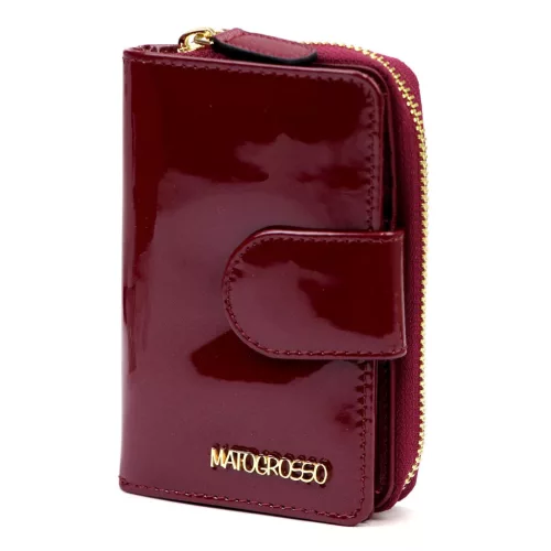  Dámska peňaženka z hovädzej kože Mato Grosso 0821-57 s RFID bordovou farbou 9 x 13 x 3,5 cm