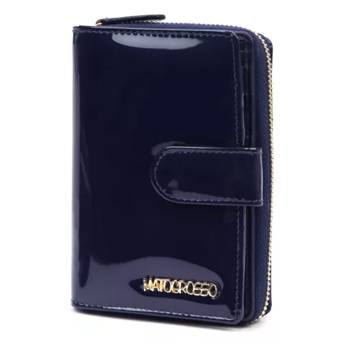  Dámska peňaženka z hovädzej kože Mato Grosso 0813-32 s RFID v námorníckej modrine 10 x 13,5 x 3,5 cm