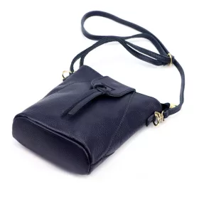    Dámska kožená kabelka Luka 26-101 DOLLARO v námorníckej modrej farbe 16 x 21 x 6,5 cm