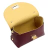  Dámska kožená kabelka Luka 26-106 DOLLARO bordovej farby 19 x 13 x 9 cm