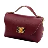  Dámska kožená kabelka Luka 26-106 DOLLARO bordovej farby 19 x 13 x 9 cm